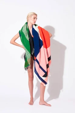 Husk PINK BEACH - Pink/Khaki Print