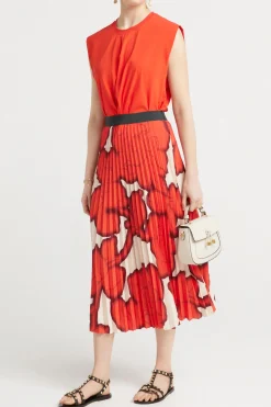 Husk Pleat Skirt Pr - Print