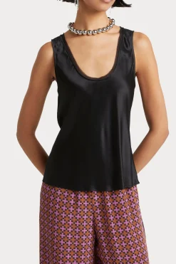 Husk Satin cami - Black