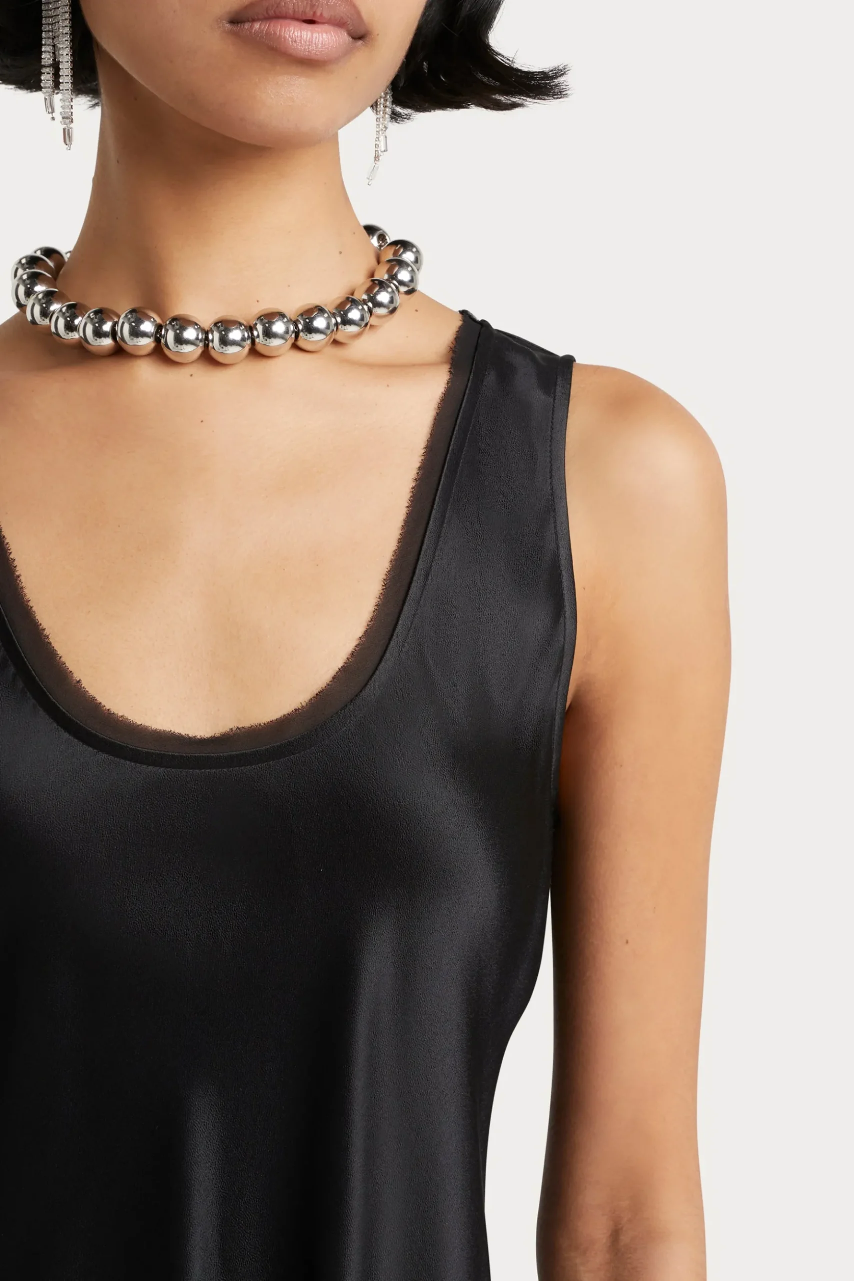 Husk Satin cami - Black