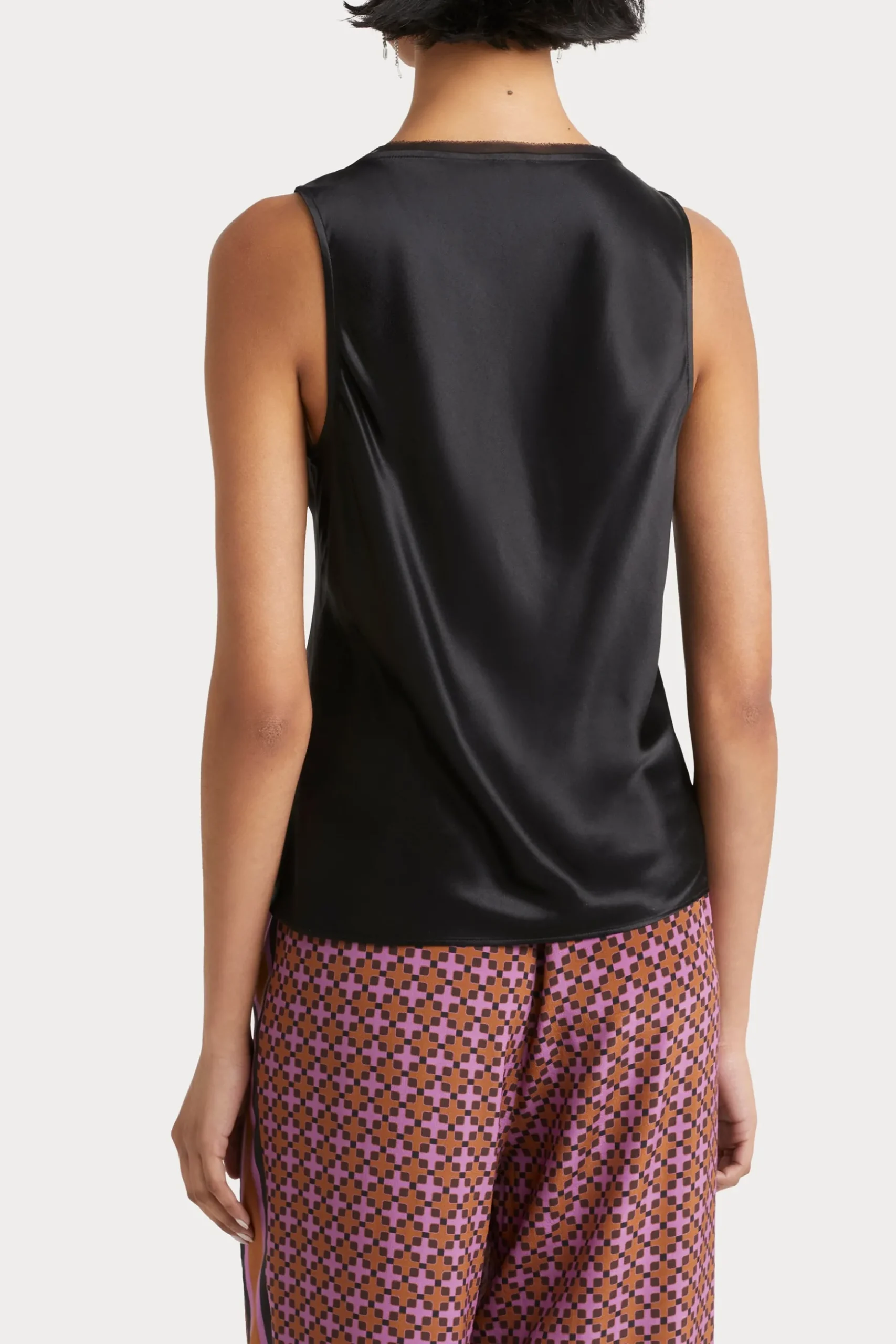 Husk Satin cami - Black