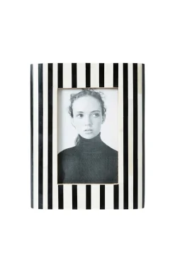 Husk Striped Frame - Black & White