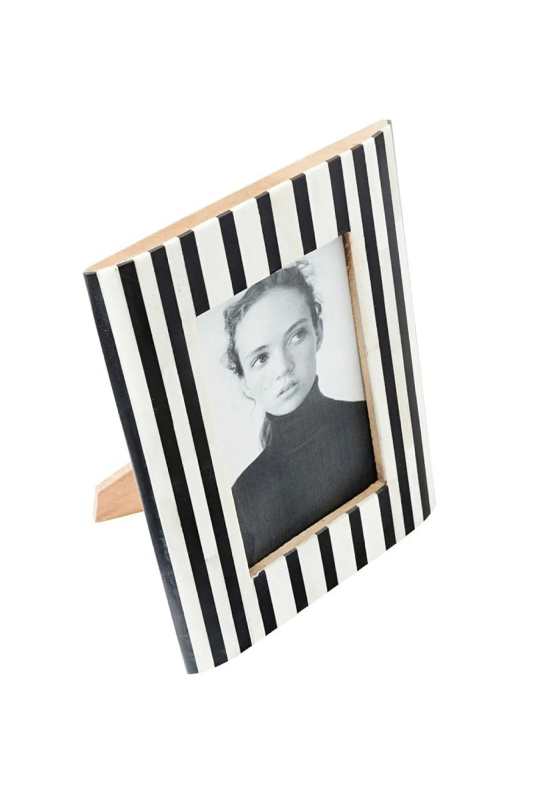 Husk Striped Frame - Black & White