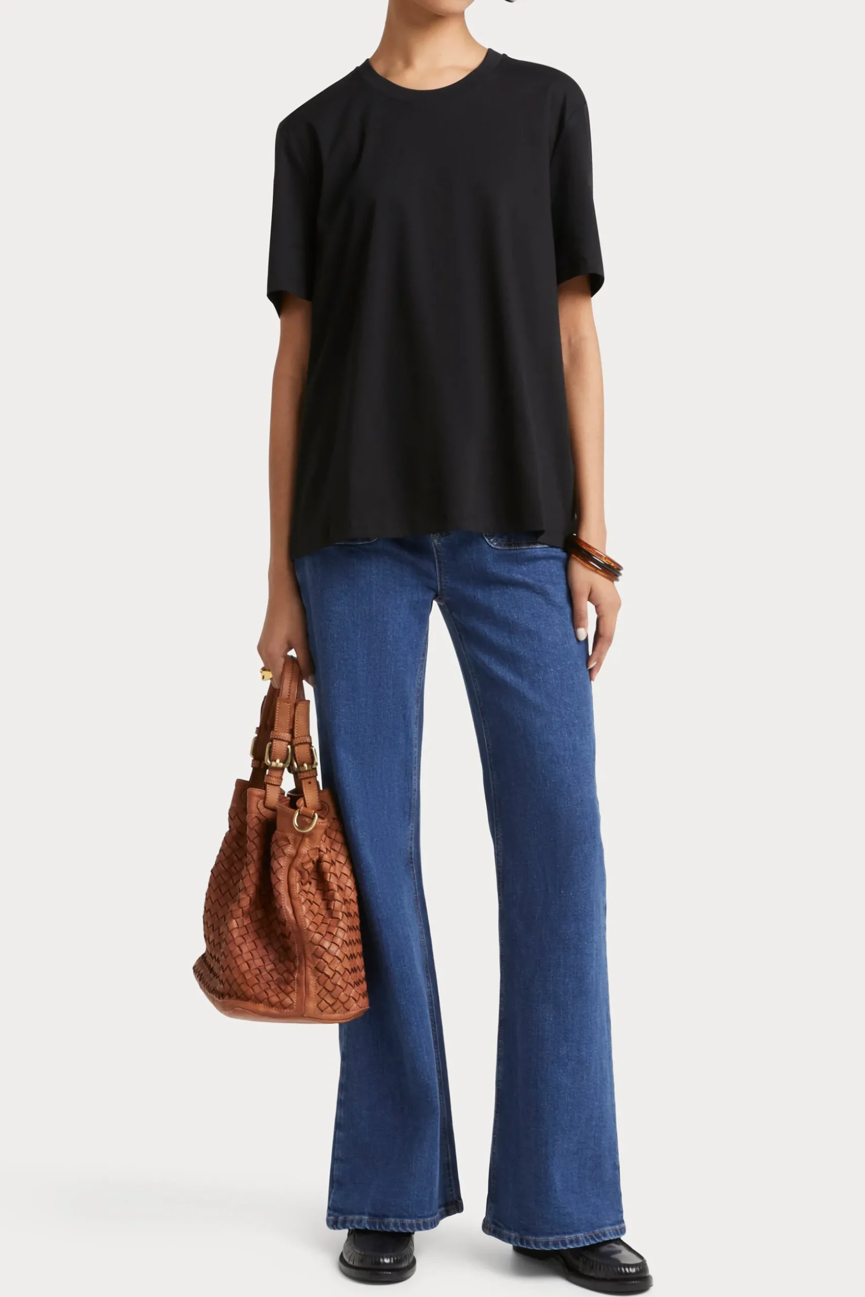 Husk Tailored tee - Black