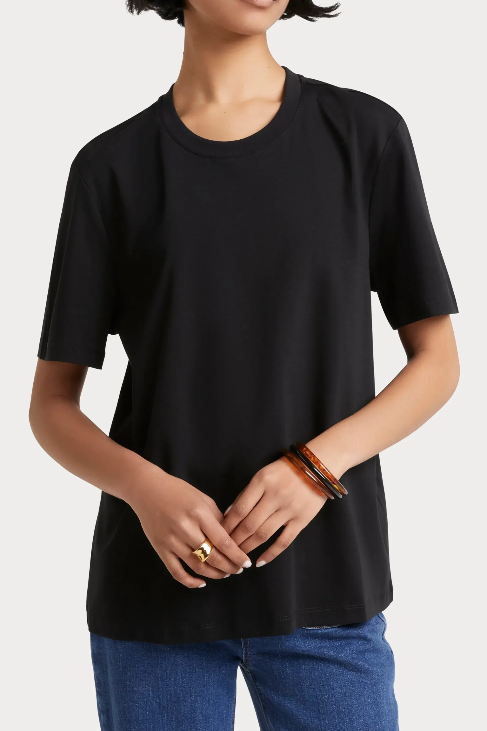 Husk Tailored tee - Black