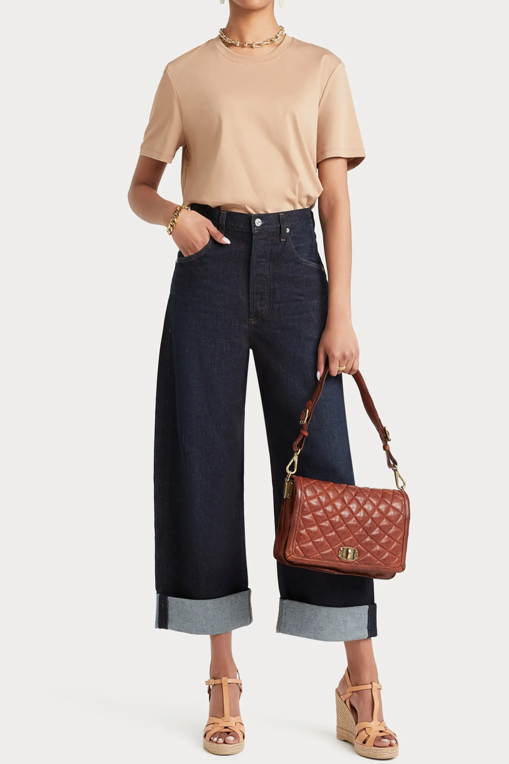 Husk TAILORED TEE - Mocha