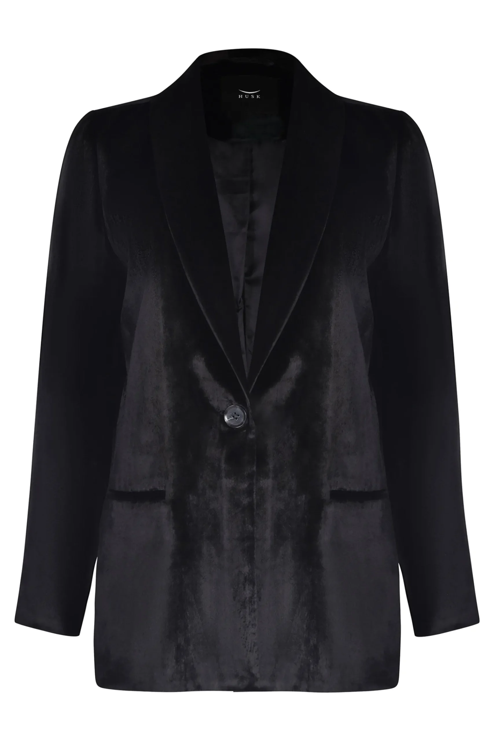 Husk Velvet Blazer - Black