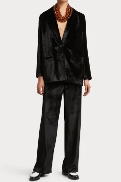 Husk Velvet Blazer - Black