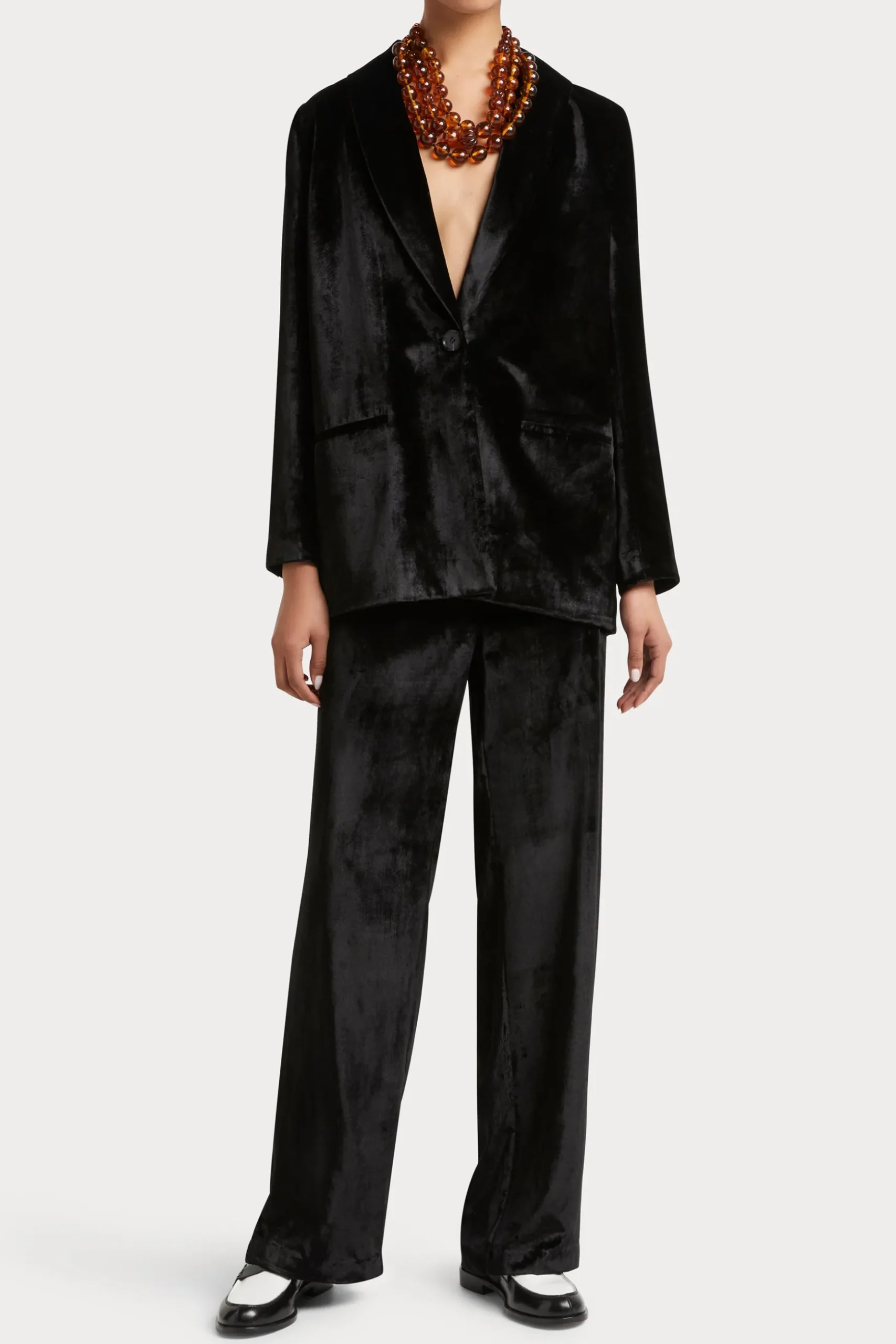 Husk Velvet Blazer - Black