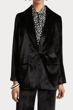 Husk Velvet Blazer - Black