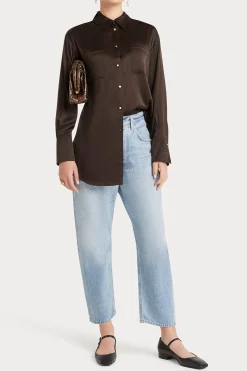 Husk VERA SHIRT - Chocolate