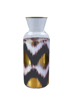 Les Ottomans Ikat Jug - Black