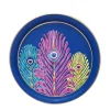 Les Ottomans Peacock Round - Blue