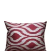 Les Ottomans Silk Cushion - Red