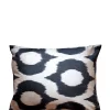 Les Ottomans Silk Cushion - Black & White