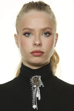 Rada Crystal Brooch - Silver