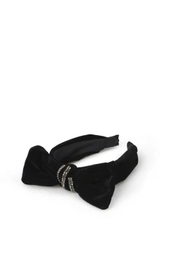 Sarah J Curtis Velvet Headband - Black