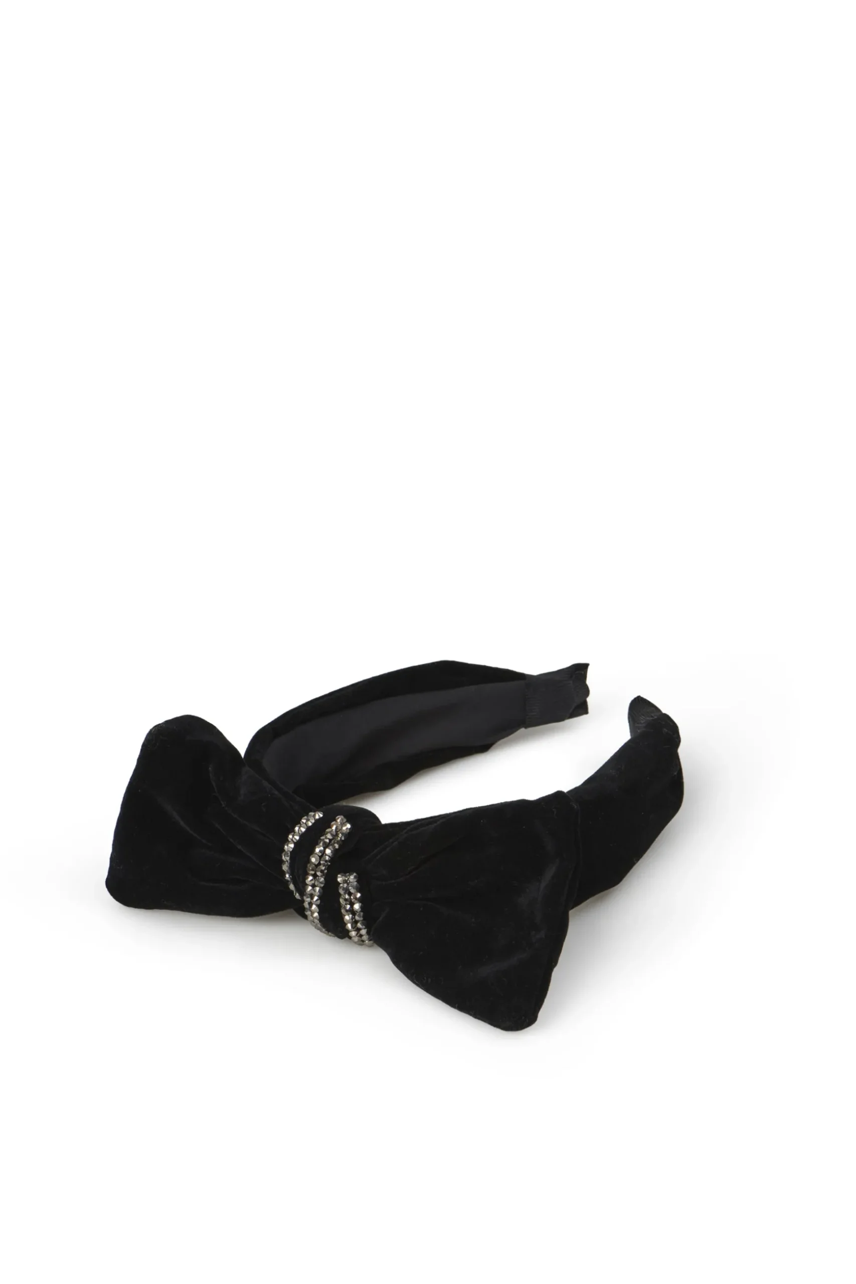 Sarah J Curtis Velvet Headband - Black