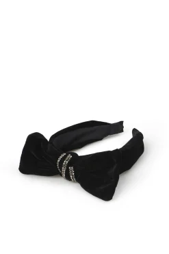 Sarah J Curtis Velvet Headband - Black