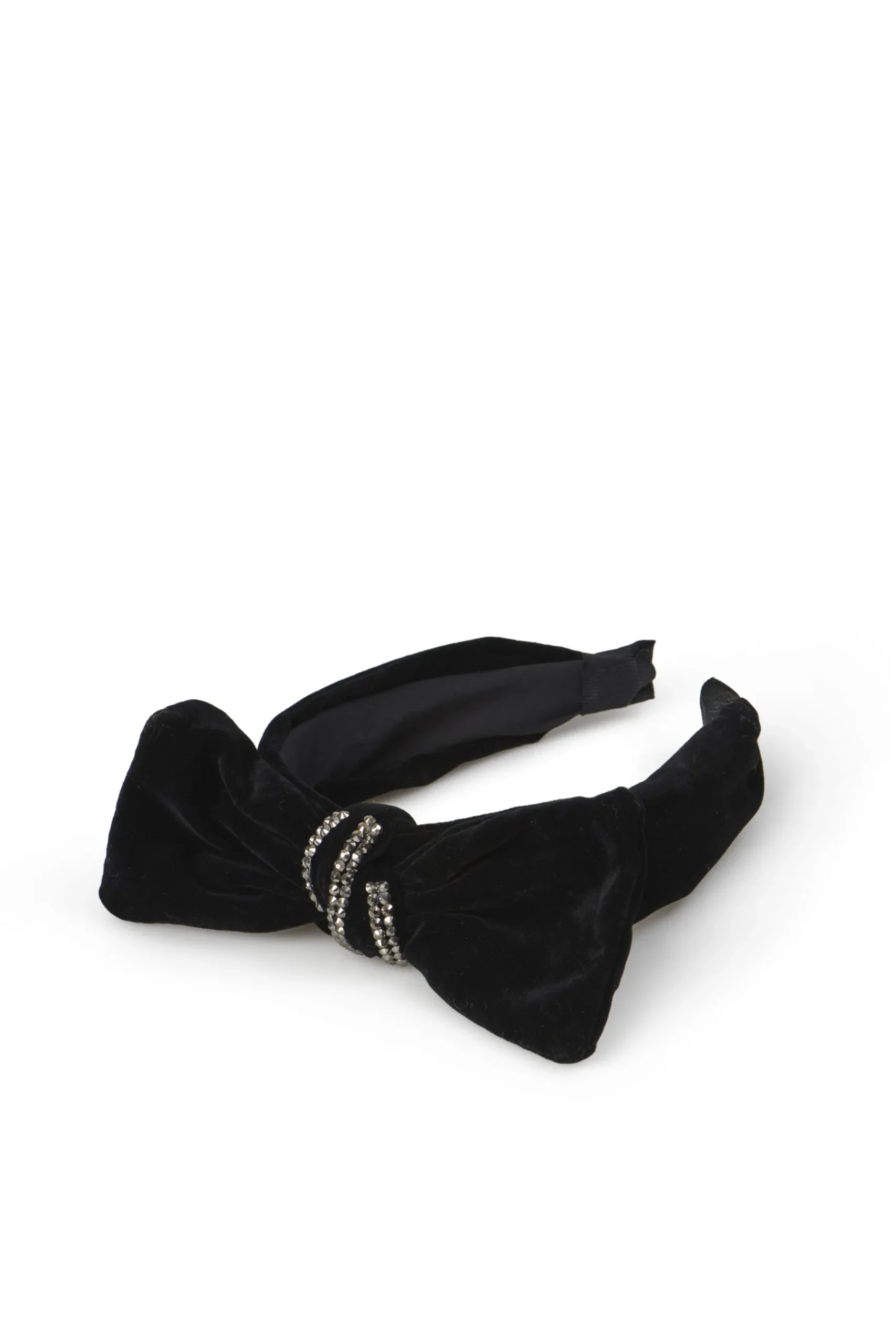 Sarah J Curtis Velvet Headband - Black