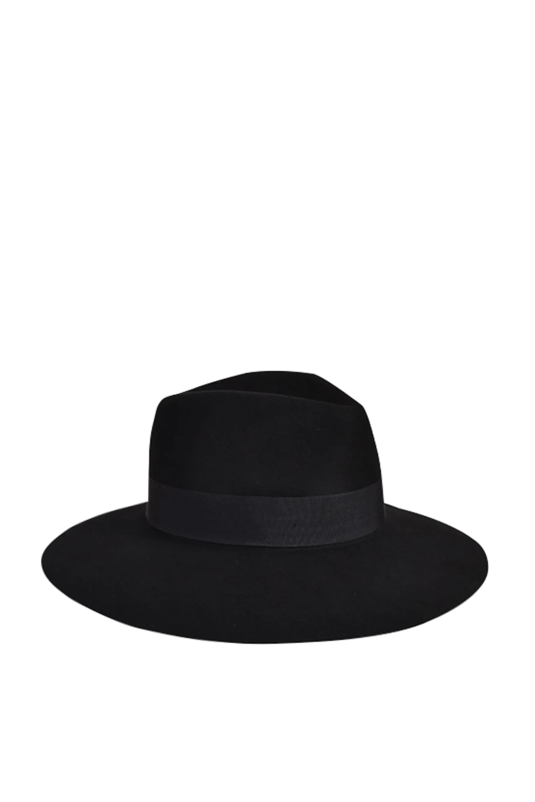 Sarah J Curtis Wool Fedora - Black