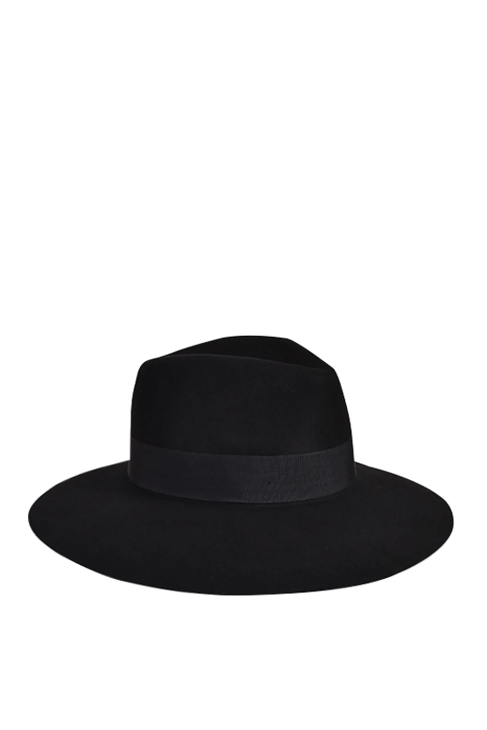 Sarah J Curtis Wool Fedora - Black