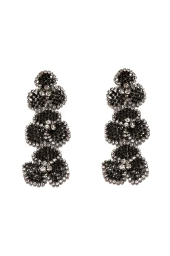 Silvia Gnecchi Camelia Earring - Black