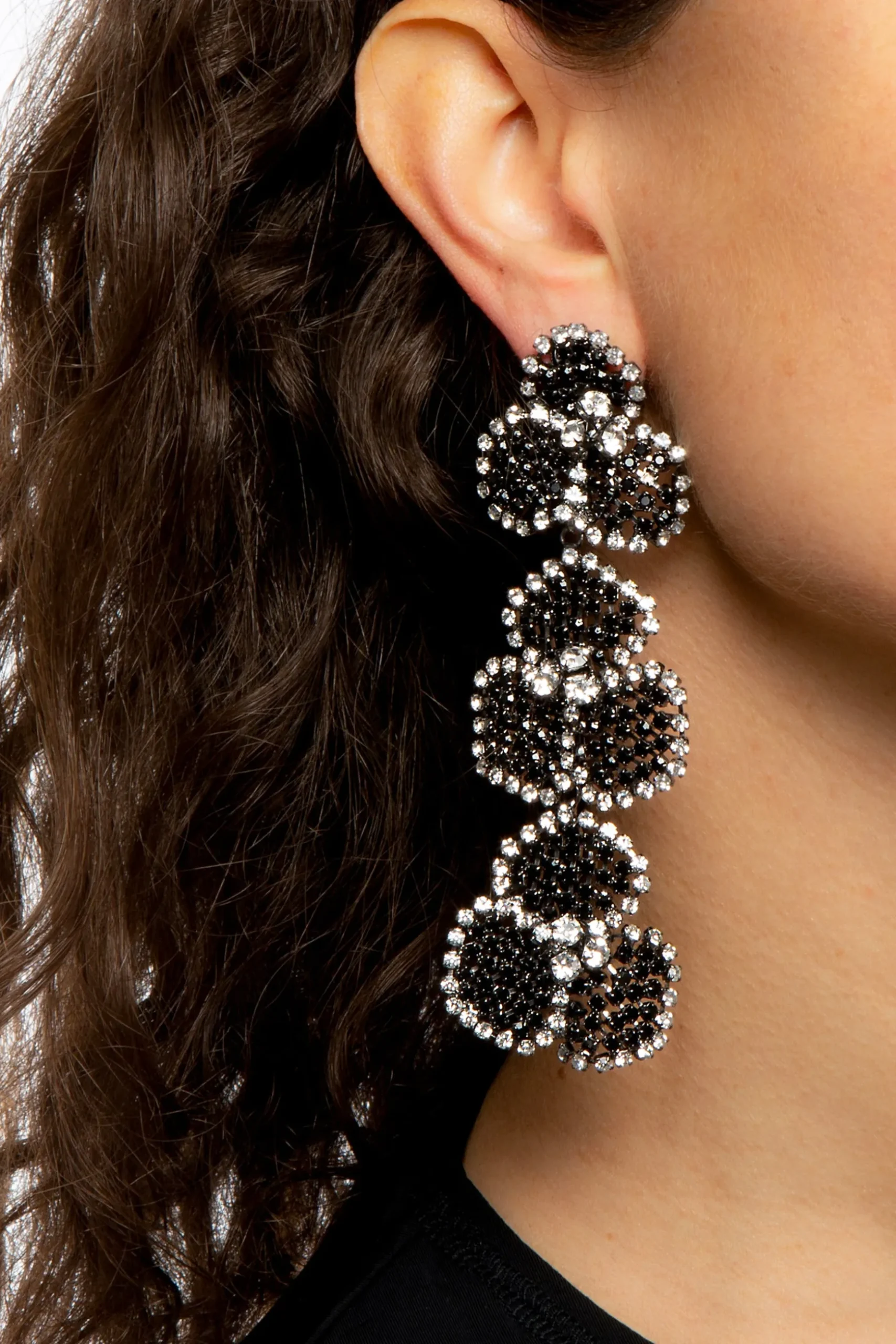 Silvia Gnecchi Camelia Earring - Black