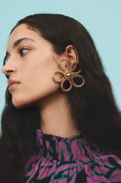 Silvia Gnecchi Flore Earrings - Gold