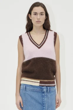 Stine Goya V-neck Vest - Multi Coloured