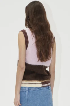 Stine Goya V-neck Vest - Multi Coloured
