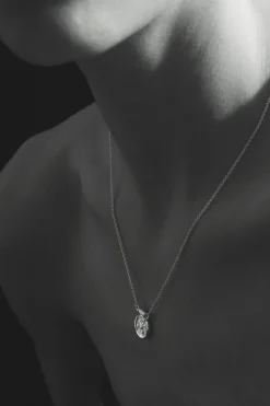 Temple Of The Sun Angel Necklace - Silver