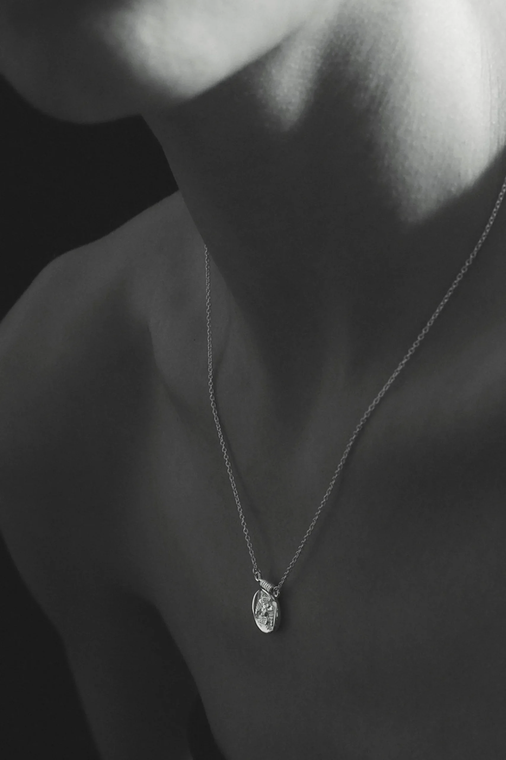 Temple Of The Sun Angel Necklace - Silver