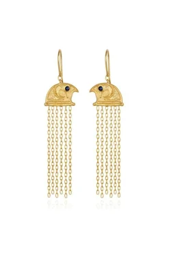Temple Of The Sun Falcon Earrings