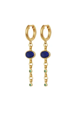 Temple Of The Sun Lazuli Earring - Gold