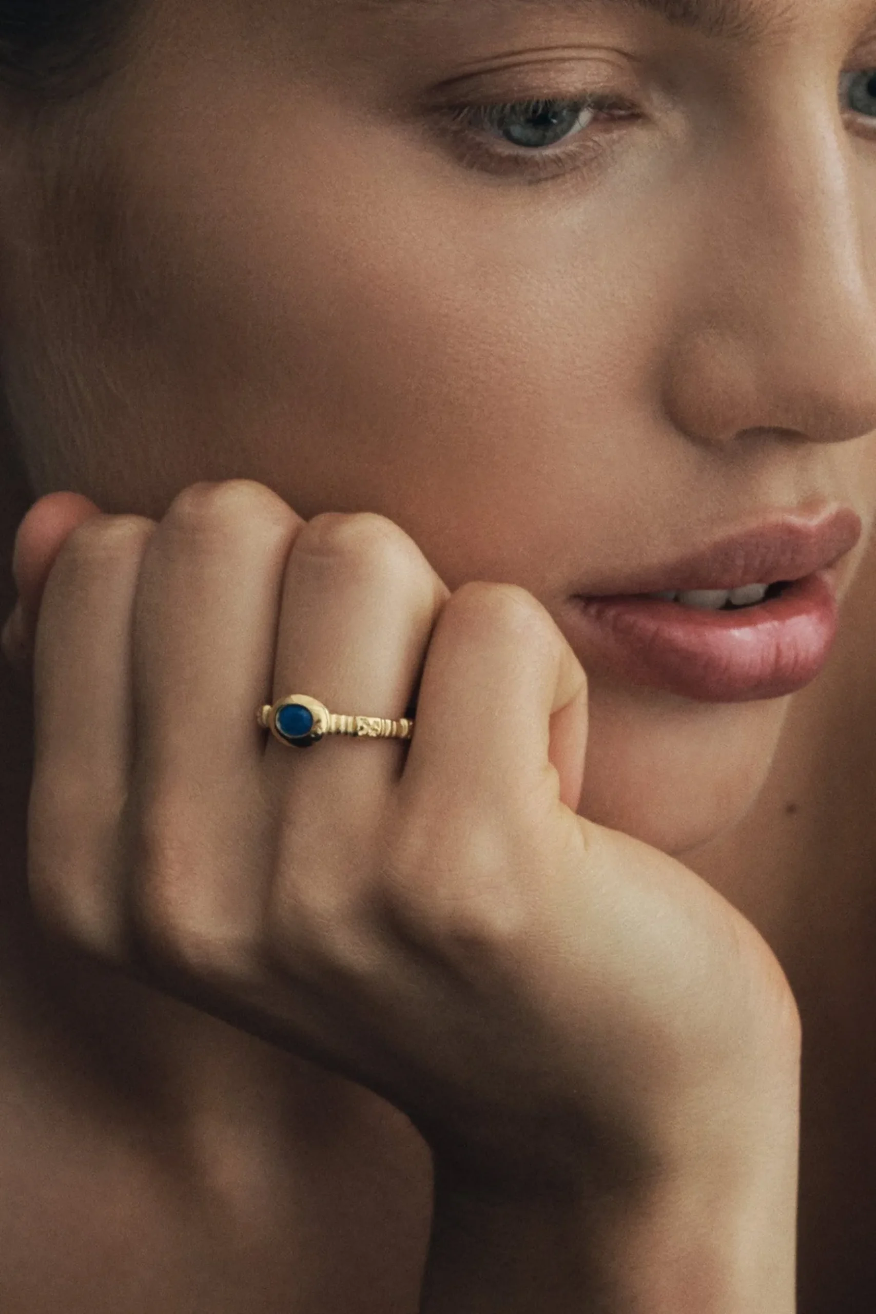 Temple Of The Sun Lazuli Ring - Gold