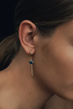 Temple Of The Sun Lazuli Earring - Gold