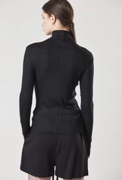 Thom Krom Rollneck Top - Black